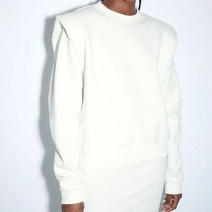 Shoulder padded Crewneck Sweatershirt